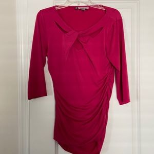 Pink ruched blouse